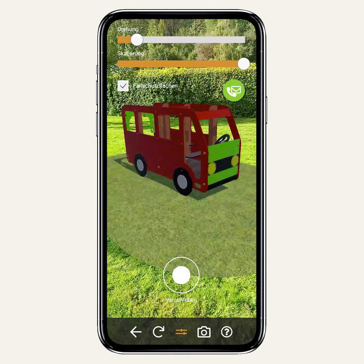 Skalierung und Fallschutz mit der 3D-Planer App
